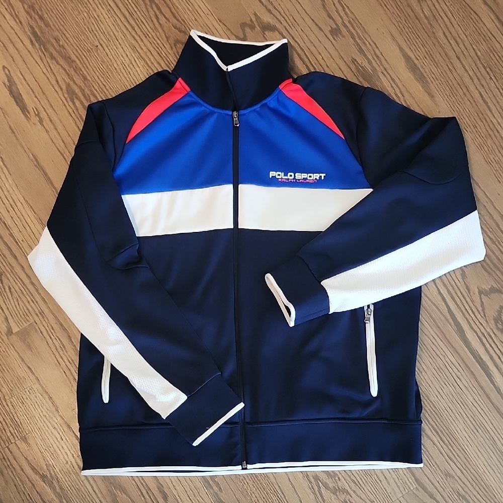 Polo by Ralph Lauren Men's Navy Blue and White Jacket